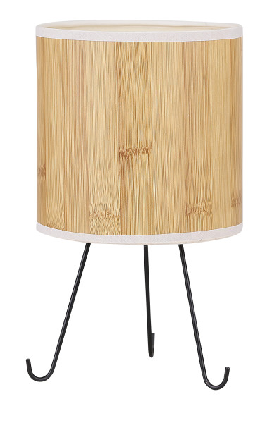 Lampa gabinetowa ADORA czarny 1x40w e14 abażur sosna 834381