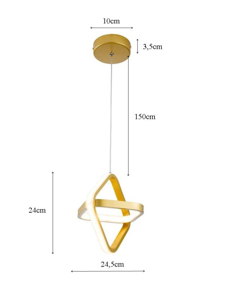 Lampa geometryczna LED wisząca 659769