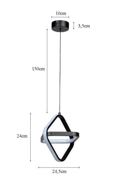Lampa geometryczna LED wisząca 659779