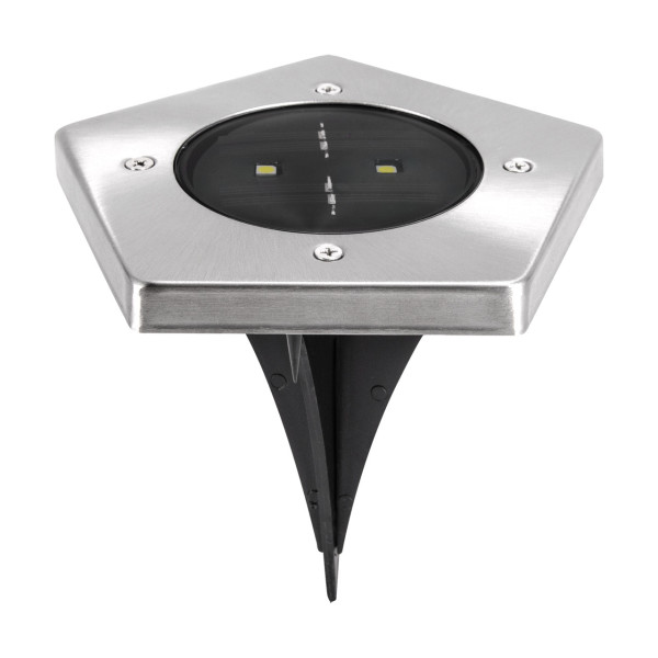 Lampa gruntowa solarna GARET chromowany LED 1x0.5W 20lm IP65 Struhm 913793