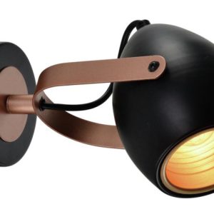 Lampa kinkiet ANICA czarny 1x40w e14 odbłyśnik złoty 794849 Lampa kinkiet ANICA czarny 1x40w e14 odbłyśnik złoty 794849