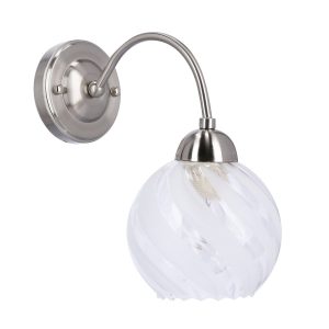 Lampa kinkiet BAIDA satynowy 1x60w e27 klosz matowo transparentny 794833 Lampa kinkiet BAIDA satynowy 1x60w e27 klosz matowo transparentny 794833