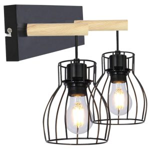 Lampa kinkiet BERNITA 2x60w e27 czarny 794864 Lampa kinkiet BERNITA 2x60w e27 czarny 794864