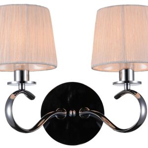 Lampa kinkiet CLARA 2x40w e14 chrom / biały 794792
