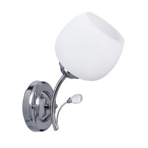 Lampa kinkiet ESTAR chromowy 1x40w e27 klosz biały 794820 Lampa kinkiet ESTAR chromowy 1x40w e27 klosz biały 794820
