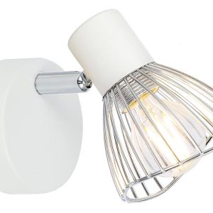 Lampa kinkiet FLY 1x40w e14 biały/chrom 836691 Lampa kinkiet FLY 1x40w e14 biały/chrom 836691