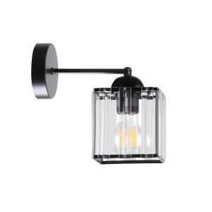 Lampa kinkiet GLASSIA czarny 1×40 e27 klosz czarny+kryształy bezbarwne 794821 Lampa kinkiet GLASSIA czarny 1×40 e27 klosz czarny+kryształy bezbarwne 794821