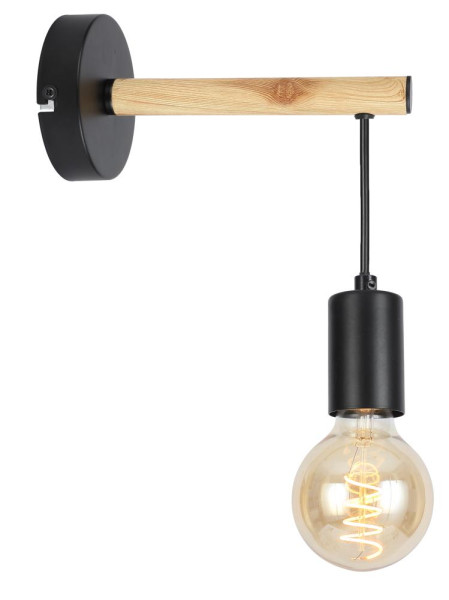Lampa kinkiet IZZY 1x60w e27 czarny 844670