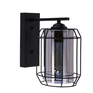 Lampa kinkiet JONERA czarny p20 1x40w e27 klosz dymiony 794822 Lampa kinkiet JONERA czarny p20 1x40w e27 klosz dymiony 794822