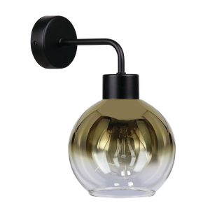 Lampa kinkiet LADY czarny 1x40w e27 klosz złoty 963637 Lampa kinkiet LADY czarny 1x40w e27 klosz złoty 963637