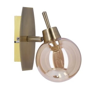Lampa kinkiet LENTINI patynowy 1x40w g9 klosz bursztynowy 794751 Lampa kinkiet LENTINI patynowy 1x40w g9 klosz bursztynowy 794751