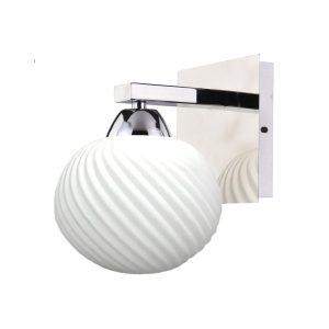 Lampa kinkiet MADRYT chrom 1x60w e27 klosz biały 794759 Lampa kinkiet MADRYT chrom 1x60w e27 klosz biały 794759