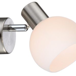Lampa kinkiet MAURO 1x4w e14 led rgb satyna nikiel z pilotem 205455 Lampa kinkiet MAURO 1x4w e14 led rgb satyna nikiel z pilotem 205455