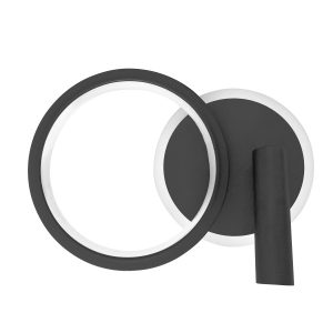Lampa kinkiet MONET koło czarny 15w led 4000k klosz biały 794627 Lampa kinkiet MONET koło czarny 15w led 4000k klosz biały 794627