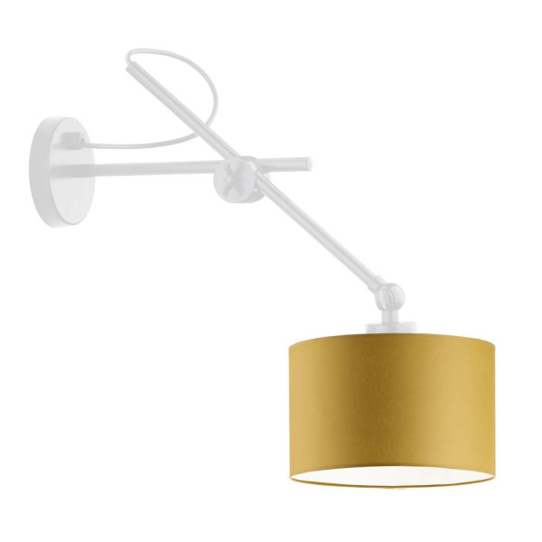 Lampa kinkiet na wysięgniku do sypialni HAMILTON Biały - Musztardowy 859163