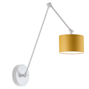 Lampa kinkiet na wysięgniku do sypialni TESNUS Srebrny – Musztardowy 859210 Lampa kinkiet na wysięgniku do sypialni TESNUS Srebrny – Musztardowy 859210