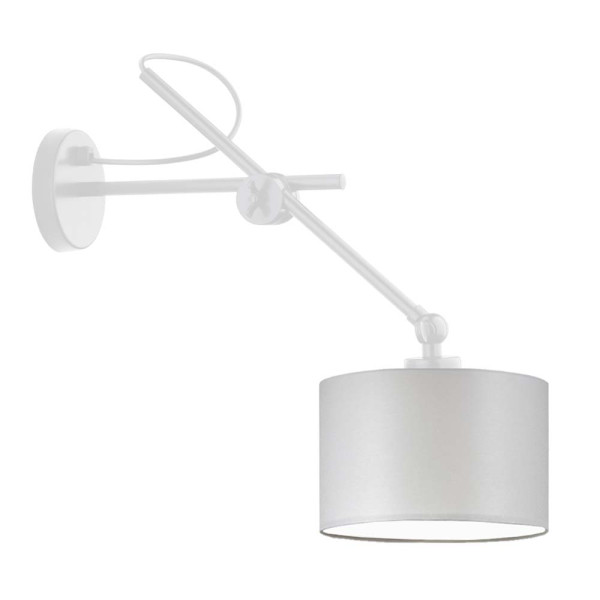 Lampa kinkiet na wysięgniku HAMILTON Biały - Jasny Szary 859178
