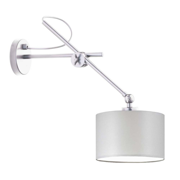 Lampa kinkiet na wysięgniku HAMILTON Srebrny - Jasny Szary 859227