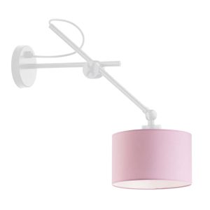 Lampa kinkiet na wysięgniku ruchomym HAMILTON Biały – Jasny Różowy 859141 Lampa kinkiet na wysięgniku ruchomym HAMILTON Biały – Jasny Różowy 859141