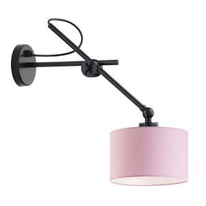 Lampa kinkiet na wysięgniku ruchomym HAMILTON Czarny – Jasny Różowy 859135 Lampa kinkiet na wysięgniku ruchomym HAMILTON Czarny – Jasny Różowy 859135