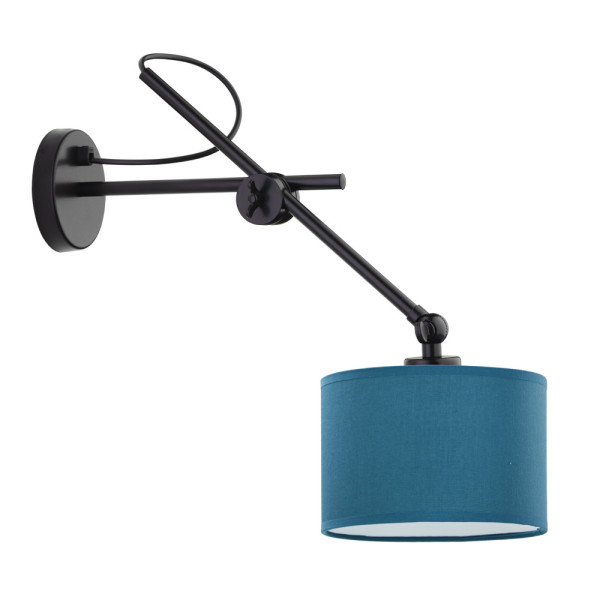 Lampa kinkiet na wysięgniku ruchomym HAMILTON Czarny - Morski 859176