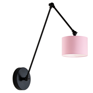 Lampa kinkiet na wysięgniku ruchomym TESNUS Czarny – Jasny Różowy 859171 Lampa kinkiet na wysięgniku ruchomym TESNUS Czarny – Jasny Różowy 859171