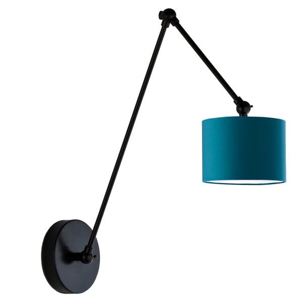 Lampa kinkiet na wysięgniku ruchomym TESNUS Czarny - Morski 859157