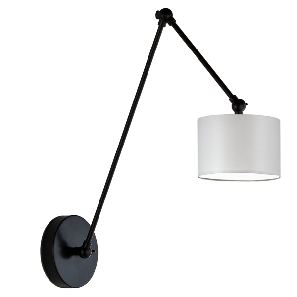 Lampa kinkiet na wysięgniku TESNUS Czarny - Jasny Szary 859204
