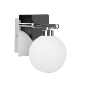 Lampa kinkiet ODEN chromowy 1x40w g9 klosz biały 1016171 Lampa kinkiet ODEN chromowy 1x40w g9 klosz biały 1016171