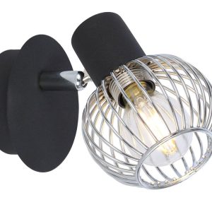 Lampa kinkiet OSLO 1x40w e14 czarny/chrom 790752 Lampa kinkiet OSLO 1x40w e14 czarny/chrom 790752