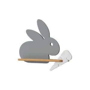 Lampa kinkiet RABBIT 4w led 4000k iq kids szary+biały 233717 Lampa kinkiet RABBIT 4w led 4000k iq kids szary+biały 233717