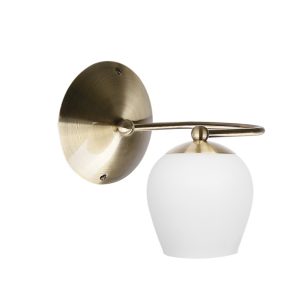 Lampa kinkiet SERANO patynowy 1x60w e27 klosz biały 794807 Lampa kinkiet SERANO patynowy 1x60w e27 klosz biały 794807