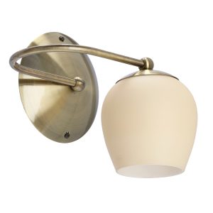 Lampa kinkiet SERANO patynowy 1x60w e27 klosz kremowy 795338 Lampa kinkiet SERANO patynowy 1x60w e27 klosz kremowy 795338