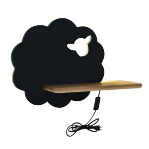 Lampa kinkiet SHEEP 5w led 4000k iq kids z przewodem z wł. i wtyczką czarny 795539 Lampa kinkiet SHEEP 5w led 4000k iq kids z przewodem z wł. i wtyczką czarny 795539