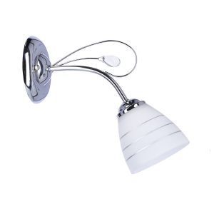 Lampa kinkiet SIMPLI 1*40w e27 chrom z kryształkiem+klosz z paskiem 794783 Lampa kinkiet SIMPLI 1*40w e27 chrom z kryształkiem+klosz z paskiem 794783