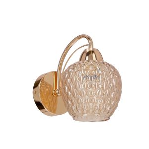 Lampa kinkiet TOBIAS patynowy 1x40w e27 klosz bursztynowy 794763 Lampa kinkiet TOBIAS patynowy 1x40w e27 klosz bursztynowy 794763