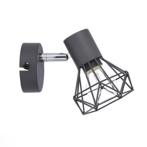 Lampa kinkiet VERVE 1x40w e14 matowy szary 794917 Lampa kinkiet VERVE 1x40w e14 matowy szary 794917