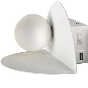 Lampa kinkiet ZENIT 4w 4000k + ładowarka usb biały 794812 Lampa kinkiet ZENIT 4w 4000k + ładowarka usb biały 794812