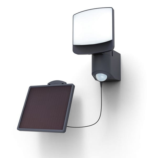 Lampa kinkiet zewnętrzny solarny SUNSHINE z czujnikiem ruchu szary Lutec 1016809