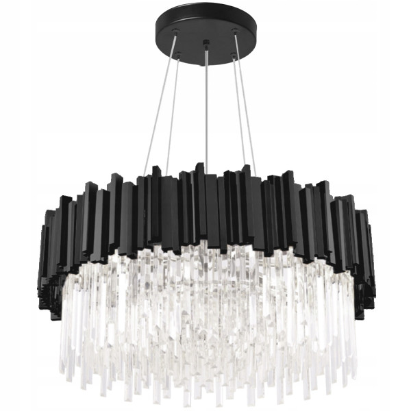 Lampa Kryształowa Sufitowa Plafon Czarny App1481-1C 298563