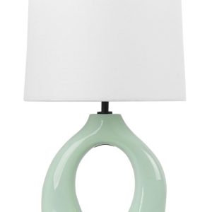 Lampa lampka stołowa nocna ceramiczna jasnozielona 536925 Lampa lampka stołowa nocna ceramiczna jasnozielona 536925