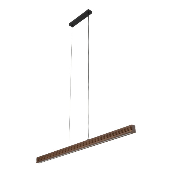Lampa Led Wisząca Tk Lighting Viga Orzech Drewniana Belka Ryflowana 994314