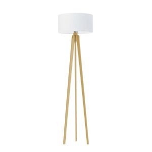 Lampa MIAMI drewniana tripod do wnętrz Dąb/ Biały 1004121 Lampa MIAMI drewniana tripod do wnętrz Dąb/ Biały 1004121