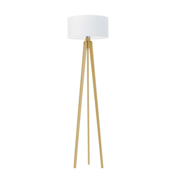 Lampa MIAMI drewniana tripod do wnętrz Dąb/ Biały 1004121