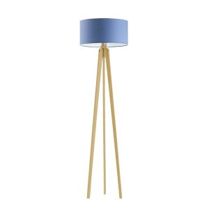 Lampa MIAMI drewniana tripod do wnętrz Dąb/ Niebieski 1003643 Lampa MIAMI drewniana tripod do wnętrz Dąb/ Niebieski 1003643