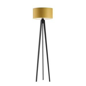 Lampa MIAMI drewniana tripod do wnętrz Heban/ Musztardowy 1003657 Lampa MIAMI drewniana tripod do wnętrz Heban/ Musztardowy 1003657