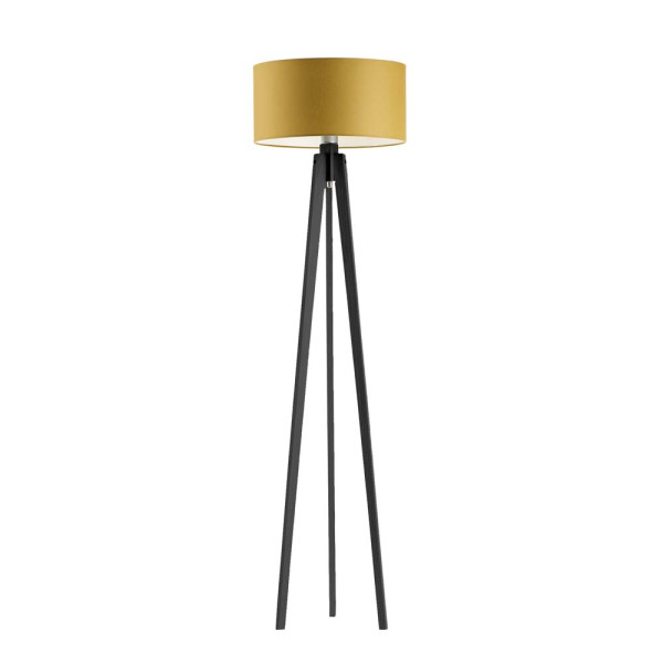 Lampa MIAMI drewniana tripod do wnętrz Heban/ Musztardowy 1003657