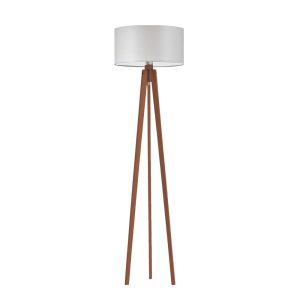 Lampa MIAMI drewniana tripod do wnętrz Mahoń/ Jasny Szary 1004109 Lampa MIAMI drewniana tripod do wnętrz Mahoń/ Jasny Szary 1004109