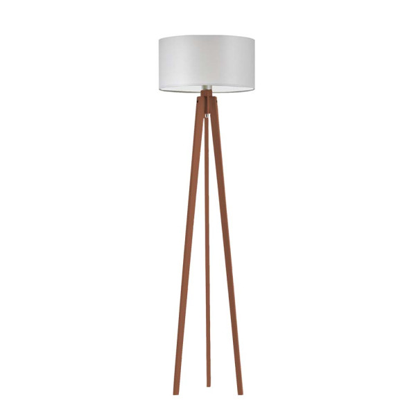Lampa MIAMI drewniana tripod do wnętrz Mahoń/ Jasny Szary 1004109