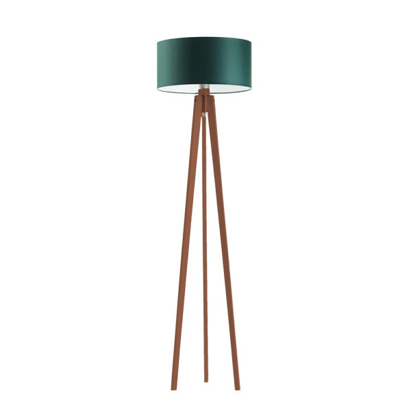 Lampa MIAMI drewniana tripod do wnętrz Mahoń/ Zieleń Butelkowa 1003638